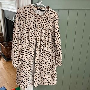 Leopard Print Long Sleeve Dress